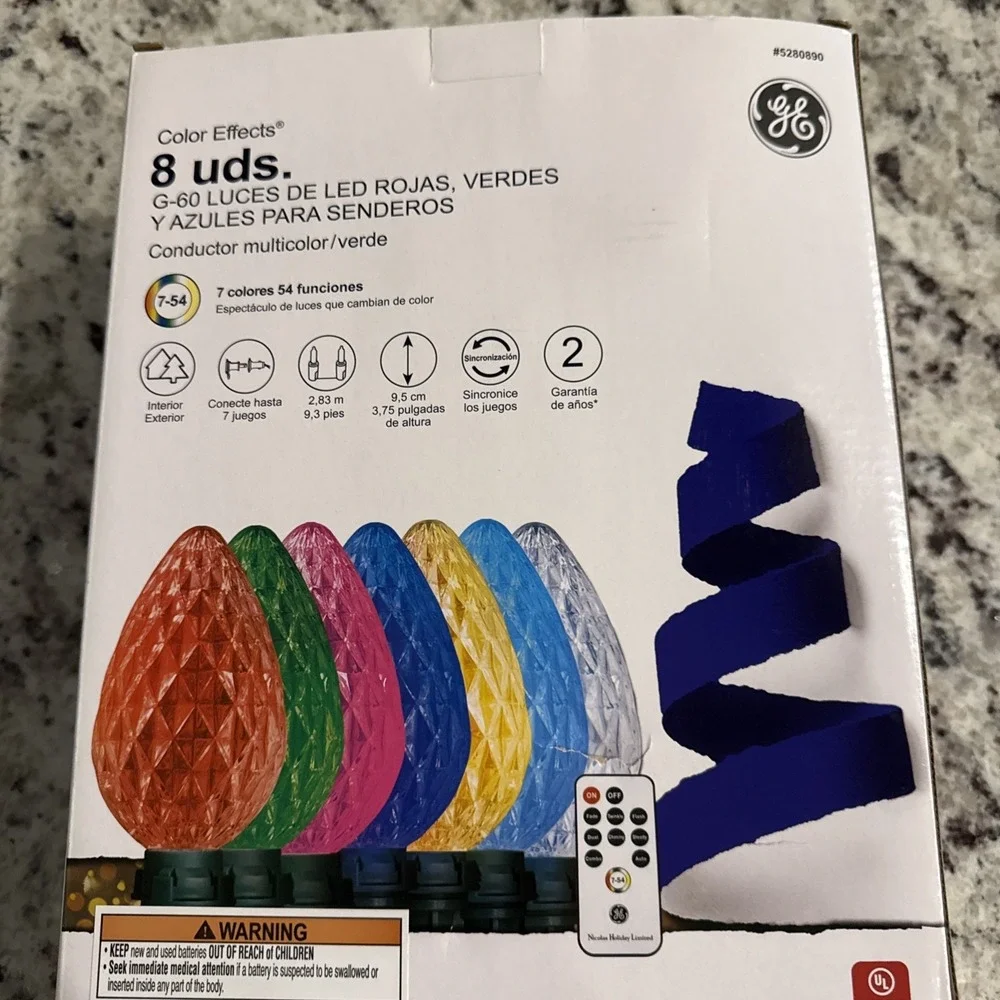 GE Color Effects 8-Marker Color Changing Christmas Light Bulb Pathway Markers